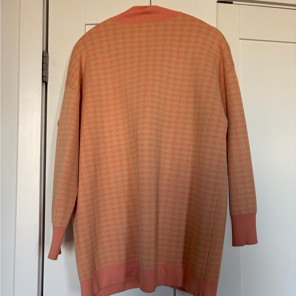 Sandro Women's Pink and Cream Cardigan - Picture 5 of 8